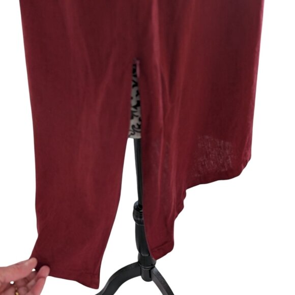 Kaliyana Zipper Top Brick Roma Rust Red Linen Blend Tunic Side Zipper Women S/M - Picture 8 of 13